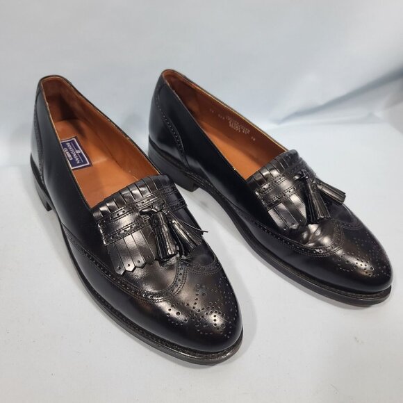 Bostonian Classics 26271 USA Kiltie Tassel Wingtip Loafers Men\'s 12 D/B Black main image 8